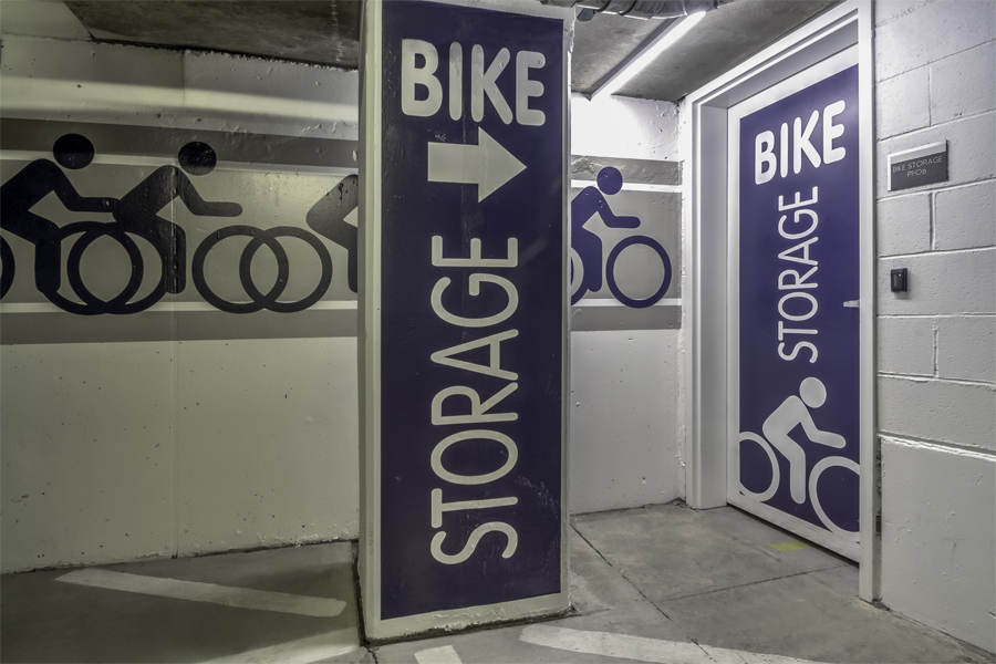 Bike storage and maintenance on-site
